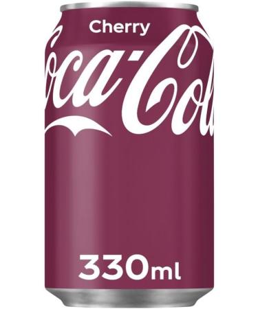 Coca Cola Coke Cherry Cans 330ml (24 Cans x 330ml) - Buy Online on GoSupps.com