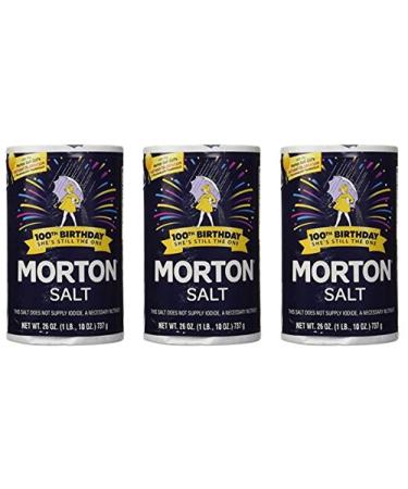 Morton Salt Regular Salt - 26 oz (Pack of 3) 1.63 Pound (Pack of 3)