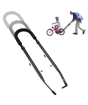 Laiba Children Bike Training Handle Bicycle Accessories for Kids, Bike Balance Push Bar for Kids, Safety Trainer Handle for Toddler Bike Black