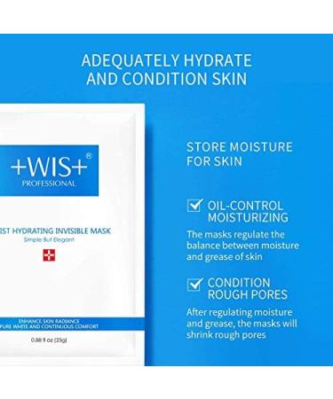 WIS Intensive Hydrating Facial Mask - 24 Pack with Hyaluronic Acid, Collagen, and Oil Control - Deep Moisturizing, Pore Shrink, Firming and Anti-aging - Gifts for Women and Men - Buy Online on GoSupps.com
