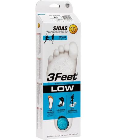 Sidas 3FEET Activ' Low Insoles - Blue/Black XL 10-11 - X-Large Size | Shop Now - Buy Online on GoSupps.com