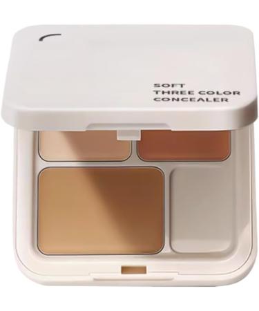 3-Color Cream Contour Palette - Full Coverage Concealer Natural Shade Long-Lasting Foundation to Even Skin Tone and Blur Imperfections Dark Circles and Blemishes - Buy Online on GoSupps.com