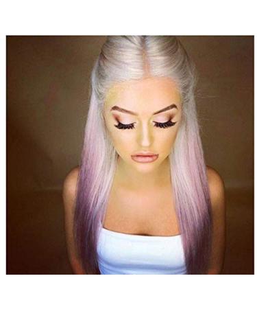 BGHJUE Pink Gradient Long Hair Wig - Synthetic Side Fringe Fashion Wigs for Women | Natural Hair Replacement for Parties & Events - Buy Online on GoSupps.com