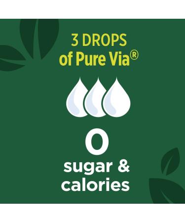 Pure Via Stevia Liquid Drops 55ml - Calorie-Free Sugar Alternative | Vegan & Keto-Friendly - Buy Online on GoSupps.com