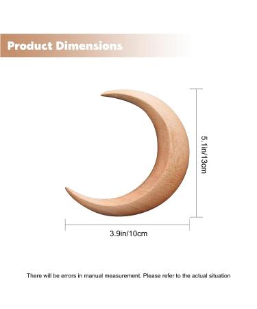 Wooden Moon Hair Stick | Hair Fork Hairpin for Parties | Efficient Hair Holding for Long Thick Hair | Natural Color | Women with Long Hair - Buy Online on GoSupps.com