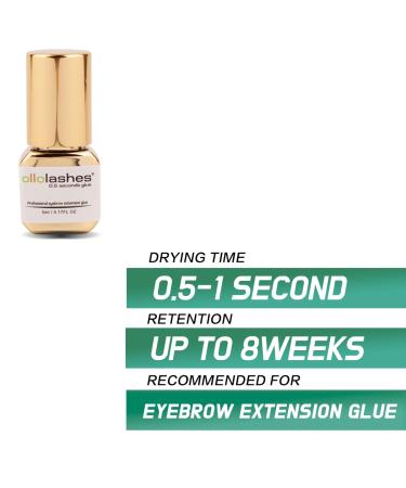 Professional Eyebrow Extension Glue - 0.5 Sec Dry Time 8 Weeks Retention 5ml | Salon Quality International Shipping - Buy Online on GoSupps.com
