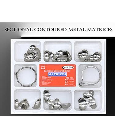 100Pcs Dental 35 m Contoured Metal Matrices with 2 Rings for Tooth Filling - International Shipping Available - Buy Online on GoSupps.com