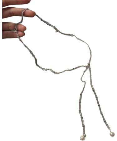 Oralgo Vintage Double-Layer Necklace with Imitation Pearl Fringes - Trendy & Elegant Fashion Accessory - Buy Online on GoSupps.com