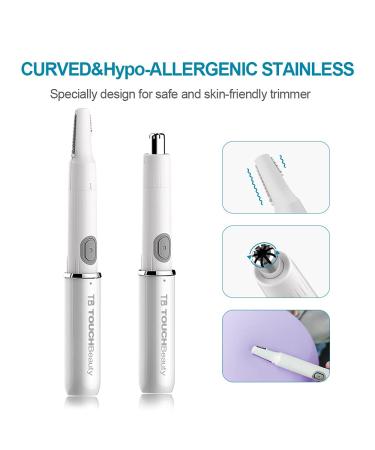 Nasal Hair Trimmer & Eyebrow Trimmer - Precision Touch Beauty Painless Nose Hair Cutter for Men & Women - AG-1458W (White) - Buy Online on GoSupps.com