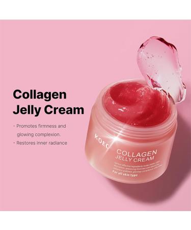 Collagen Jelly Face Cream Collagen Jelly Cream Face Moisturiser with Niacinamide & Hydrolyzed Collagen - Boosts Skin's Barrier Hydration and Glow - Buy Online on GoSupps.com