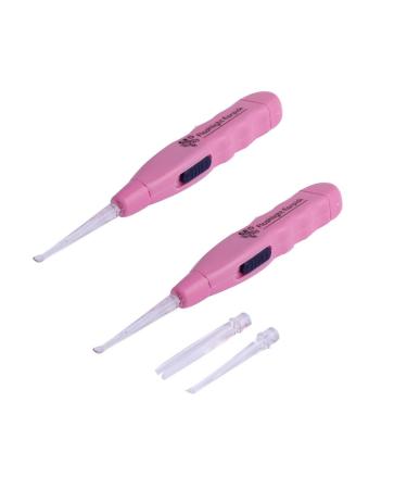 Qtqgoitem Ear Cleaner Earwax Remover Flashlight Curette Spoon Earpick 2pcs Pink (Model: 89e c5d 0ea 921 f15)