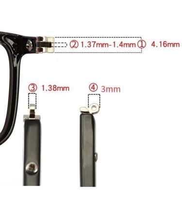 DeeboW Glasses Replacement Temples - Women's White Metal Rimless Leg Accessories | International Shipping - Buy Online on GoSupps.com