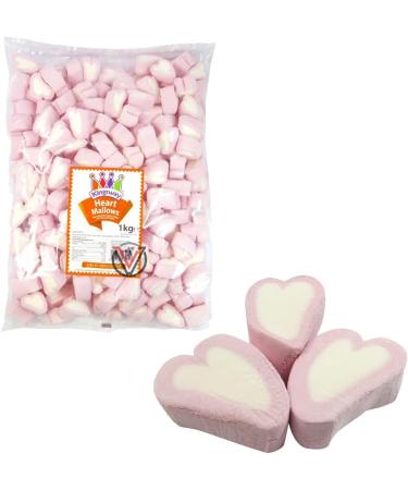 Kingsway Mallow Hearts Vanilla Flavour Marshmallows (1kg) - Buy Online on GoSupps.com
