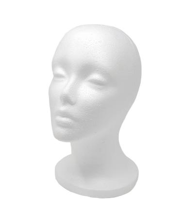A1 Pacific Female Styrofoam Mannequin Head, 11" L 11 Inch (Pack of 1)