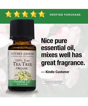 Nature's Answer USDA Organic Tea Tree Essential Oil - 100% Pure Aromatherapy Oil for Diffuser, 0.5 fl oz - Made in USA - Buy Online on GoSupps.com