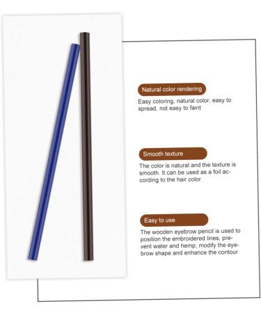 VINTORKY 8pcs Eyebrow Pencil Eyeliner Eyebrow Makeup Pen Permanent Eyebrow Liner Eyebrow Cosmetic Pen Wooden - Buy Online on GoSupps.com