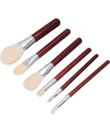 Eyebrow Blusher Makeup Brush Set Soft Brush Hair Portable 6pcs Cosmetic Brush with Redwood Handle Apply Eye Shadow Highlight for Makeup Look - Buy Online on GoSupps.com