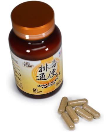 Senna Cleanse Capsules 500mg 60 Vegetable Capsules 100% Natural No Preservatives Extra Strength for Healthy Digestive System and Regularity Made in USA - Buy Online on GoSupps.com