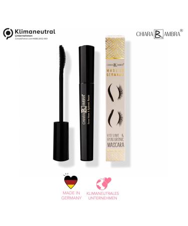 Chiara Ambra Xtreme Volume & Hyaluronic Mascara - Vegan Deep Black 8.5ml - Long Dense Lashes Made in Germany - Buy Online on GoSupps.com