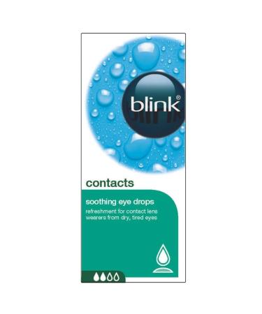 Blink Contacts Eye Drops - Instant Moisturising of Dry Contact Lenses - Lubricating Eye Drops for Tired Eyes with Hyaluronate to Maintain Contact Lens Comfort Refreshing Contact Lens Eye Drops 10 ml