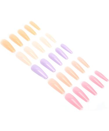 Press On Nails Fake Nails Set Ballerina False Gel Nails Art Tips False Nails Pure Color Full Cover Nail Tip False Nail Tip Fake Fingernails for Women Girls Kids DIY Nail (06) - Buy Online on GoSupps.com