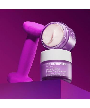 Ole Henriksen Strenth Trainer Peptide Boost Facial Moisturizer with ceramides and collagen Full Size UNBOXED 1.7 fluid ounces 50 milliliter Jar - Buy Online on GoSupps.com