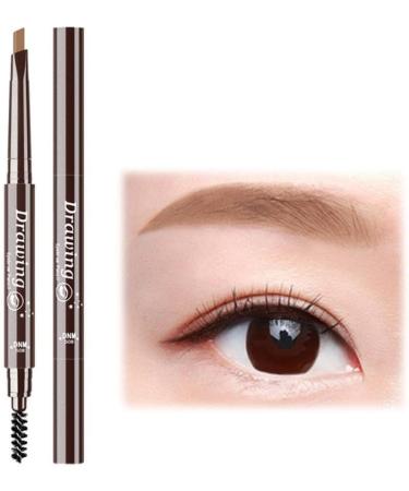 twcrvil Eyebrow Pencil Natural 2MM Rotary Pen Lightweight Lasting Makeup Tool Exquisite Eyebrow Pen with Eyebrow Brush Brown - Buy Online on GoSupps.com