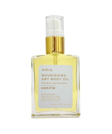 Bonblissity Nourishing Body Oils for Women 2oz Travel Size - Vanilla Scented Body Oil Non-Greasy Non-Comedogenic Vitamin E Hydrating Moisturizer for Men and Women with Dry or Sensitive Skin