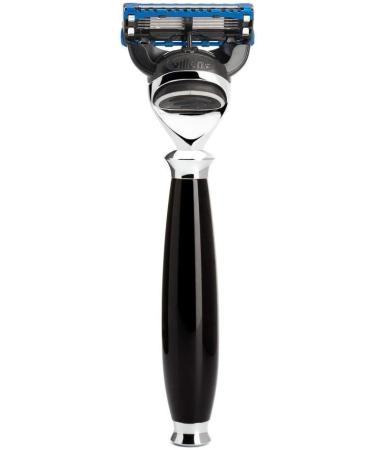 M HLE Purist Shaving Set - Silvertip Badger Brush & Gillette Compatible Razor - Black Precious Resin - Buy Online on GoSupps.com