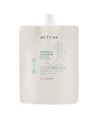 Kemon Actyva - Volume and Body Shampoo for fine hair with volumizing action with flax seeds silicone-free 100ml travel size
