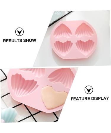 Ciieeo 6 Pcs Four Cake Mold Cake Pan Mini Muffins Small Cake Slot Mold Chocolate Silicone Molds Candle Molds Heart Cake Mold Chocolate Chip Muffins Soap Madeleine Nonstick Silica Gel Goldenx3pcs 40X23X1.5CMx3pcs - Buy Online on GoSupps.com