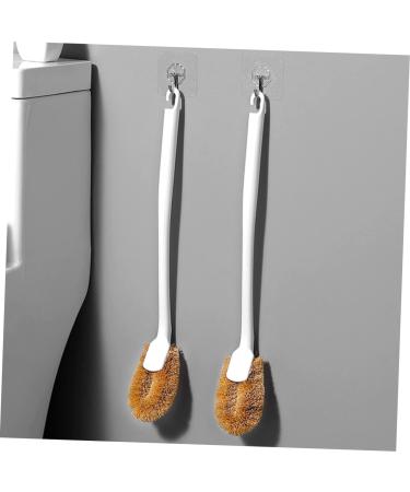 Solustre 2-Pack Toilet Brush Set - No Loss Toilet Cleaner & Gap Brushes for a Spotless Bathroom - White PP Handle - Buy Online on GoSupps.com