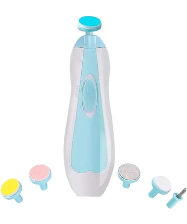 Baby Electric Nail Trimmer Set Baby Electric Nail File 6 in 1 Baby Nail Clipper with LED Light and Grinding Heads for Newborn Infant Toddler Adults (Blue) Nail Care Kit for All Ages - Buy Online on GoSupps.com