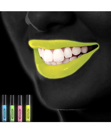 Glow in The Dark Lip Gloss Set - 4 Assorted Color Sticks - 4.25 Inches - Buy Online on GoSupps.com