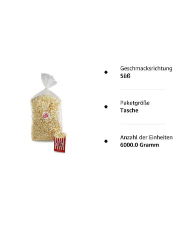 Delicious 6 kg Sweet Popcorn Sack - 120 Free Popcorn Bags for Events Parties & Festivals - Buy Online on GoSupps.com