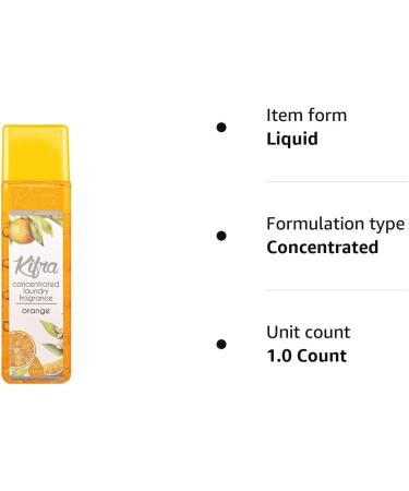 KIFRA ORANGE Concentrated Laundry Fragrance - 200ml, 80 Washes - Buy Online on GoSupps.com