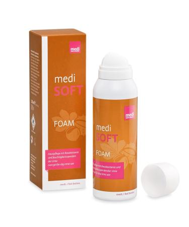 medi medi Soft Cream Foam | 6 x 125 ml | Protects Against Dry Skin | Extra Support for Stockings with Adhesive Strips | Moisturizes
