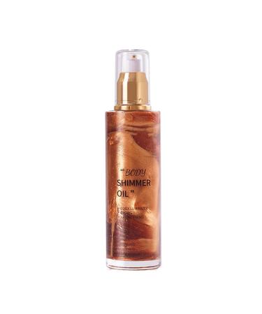 MAEPEOR Shimmer Body Oil 5 Colors Moisturizing Light Shimmer Glow Illuminator Smooth and Non-sticky Summer Body Luminizer (1.05 Fl Oz, M03 Bronze Gold) 1.05 Fl Oz (Pack of 1) 03 Bronze Gold