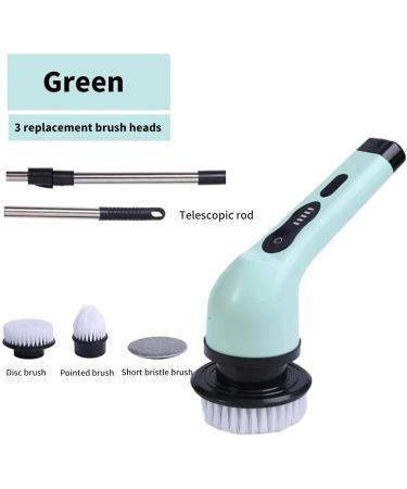 Electric Spinning Scrubber Power Shower Scrubber 2000mAh Waterproof Shower Scrubber with Long Adjustable Handle & Triple Brush Heads Electric Cleaning Brush for Tub Tile Floor Sink and Window Multifunctional Cleaning Brush (With 3 Green Heads) - Buy Online on GoSupps.com