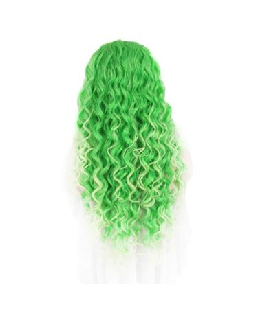 SHIYID Teal Green Long Loose Wave Synthetic Lace Front Wig - Heat Resistant Cosplay Wig for Women - Buy Online on GoSupps.com