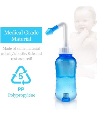 Waterpulse Neti Pot 300ML with 45 Salt Packets - Nasal Rinse for Adults & Kids, BPA Free - Buy Online on GoSupps.com