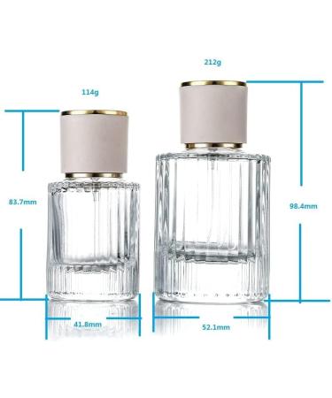 Z nitude Glassworks 50ml Vertical Stripes Empty Glass Perfume Spray Bottle White/Gold Cap 50 ml - Buy Online on GoSupps.com