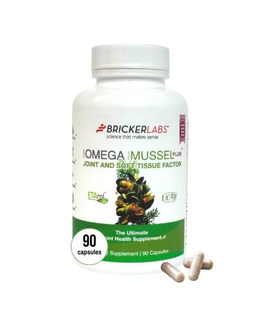 Bricker Labs Omega Cyclo - Mussel Plus Joint Health Supplement Premium New Zealand Green Lipped Mussel Plus UC-II Joint Supplements for Mobility and Comfort 90 Capsules