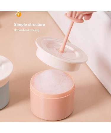 dijiusidy Face Cleaning Bubble Foamer Manual Squeeze Bubbler Foaming Cup Plastic Washable Bathroom Foam Maker Bottle Household Light Blue and White - Buy Online on GoSupps.com