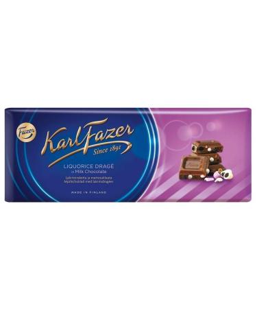 Karl Fazer Karl Fazer Liquorice Drage Milk Chocolate Classic with Finnish milk chocolate 200 g