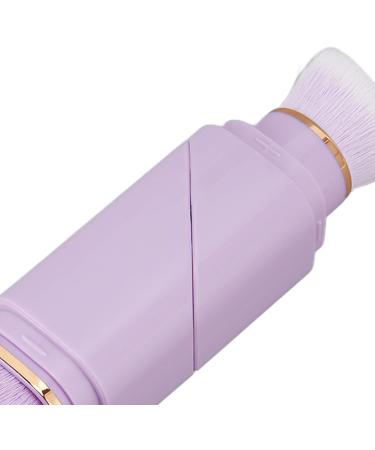 Dual Head Retractable Powder Brush Odorless Portable Makeup Brush Soft Bristles 360 Degree Rotation Strong Grip For Travel (Purple) - Buy Online on GoSupps.com