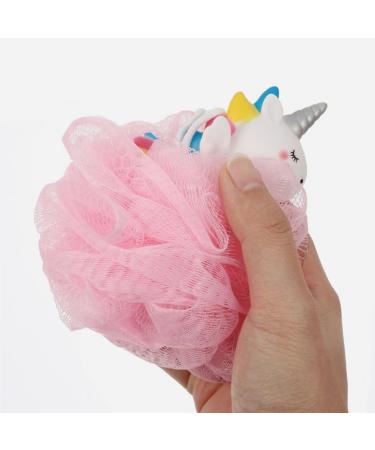 Baluue 4Pcs Unicorn Loofahs - Kids Bath Sponges & Animal Shower Poufs for Fun Bath Time - Buy Online on GoSupps.com