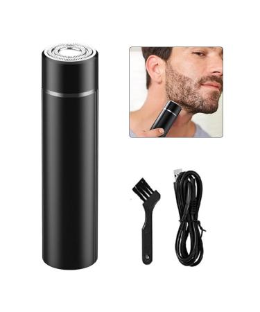 Small Electric Razor for Men Portable Mini USB Rechargeable Safety Best Razors with Waterproof Power Display Compact Cordless Quick Charge Nose Mustache Trimmer Wet/Dry Electric Rotary Shaver
