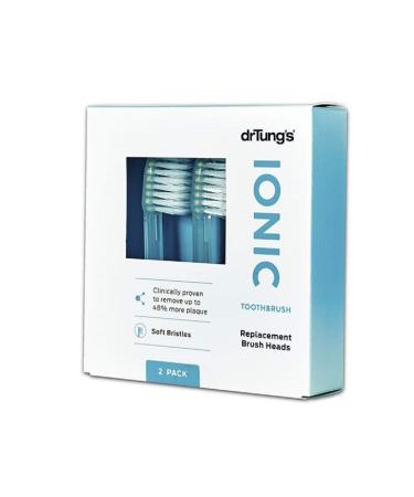 Dr. Tung's Ionic Toothbrush Replacement Brush Heads Soft Bristles 2 Pack