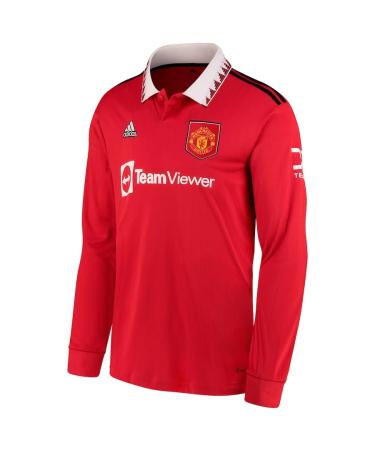 adidas Men's Soccer Manchester United 22/23 Long Sleeve Home Jersey Medium